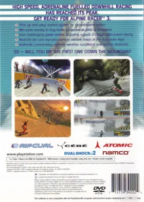 Downhill Racer (Korea) box cover back